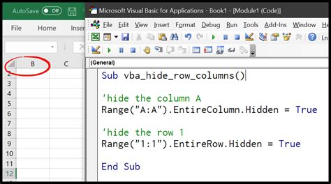 Hide Columns Tip VBA