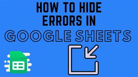 Hide Errors in Google Sheets