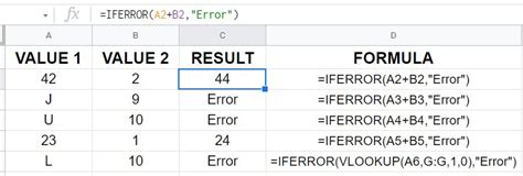 Hide Errors in Google Sheets Array Formula 1