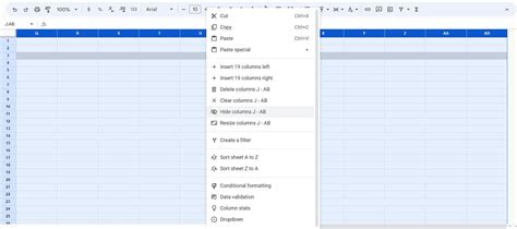 Hiding Sheets in Google Sheets