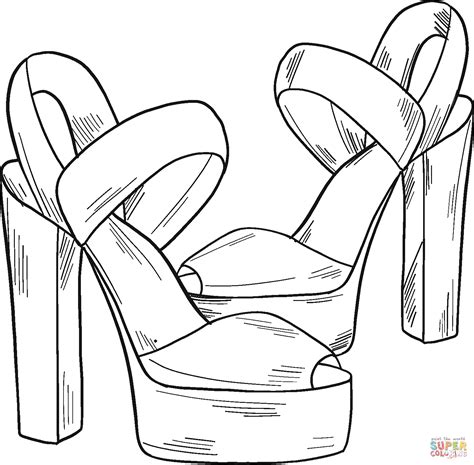 High Heels Coloring Page