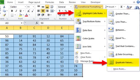 Highlight Cells Example 1