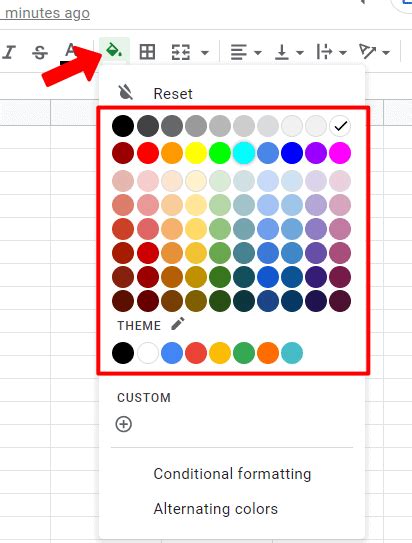 Highlight Cells in Google Sheets