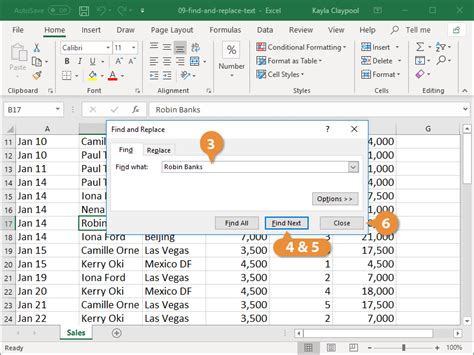 Highlight cells using excel find and replace