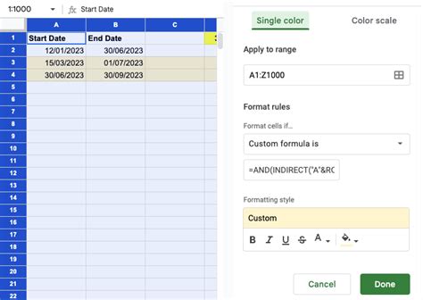 Highlighting Rows Using Custom Scripts in Google Sheets