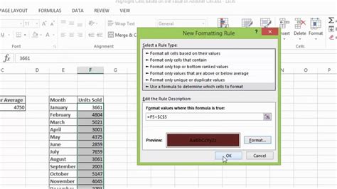 Highlighting Cells Based on Other Cells