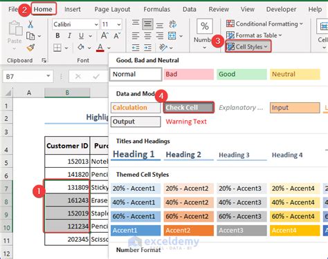 Highlighting Text in Excel