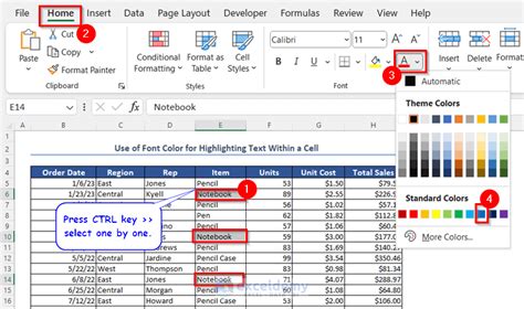 Highlighting Text in Excel Gallery