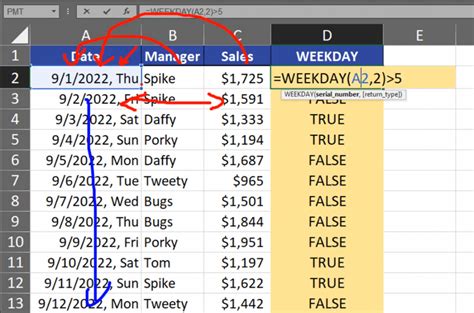 Highlighting Weekends using Conditional Formatting