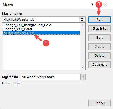 Highlighting Weekends using VBA Code