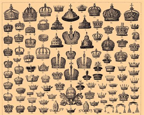 Historical crown patterns