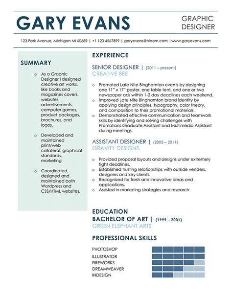 Hloom Resume Template