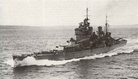 HMS King George V at sea