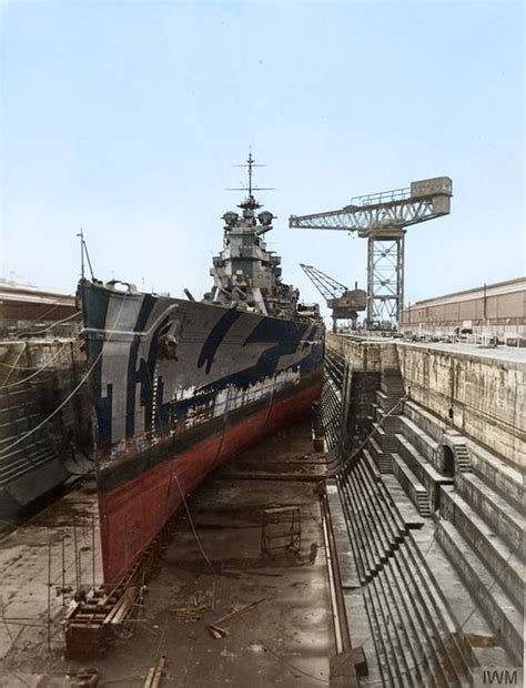 HMS King George V in dock