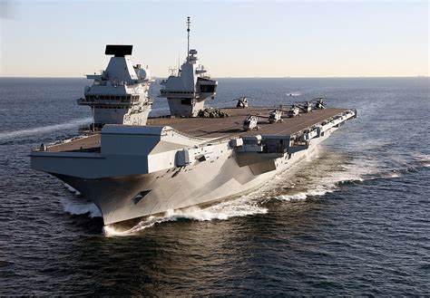 HMS Queen Elizabeth (R08) in the English Channel