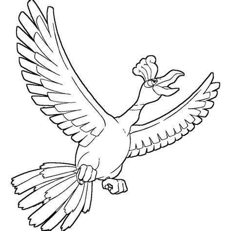 Ho-Oh coloring page for kids and adults