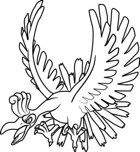 Ho-Oh Colouring Page