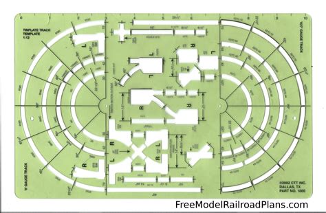 HO Scale Model Railroad Templates