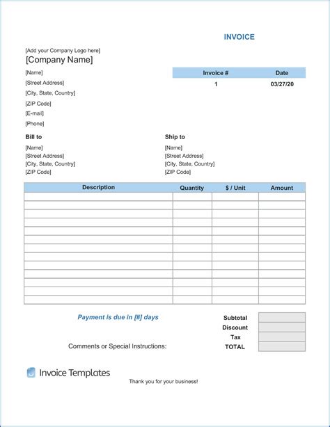 HOA Dues Invoice Template Example 7