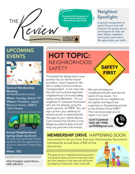 HOA Newsletter Templates