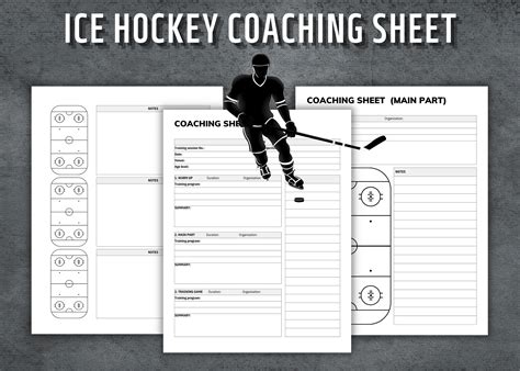 Ice hockey coach planning a practice session