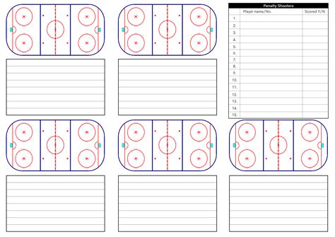 Hockey Match Card Template