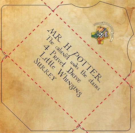 Hogwarts Acceptance Letter Envelope Template 3