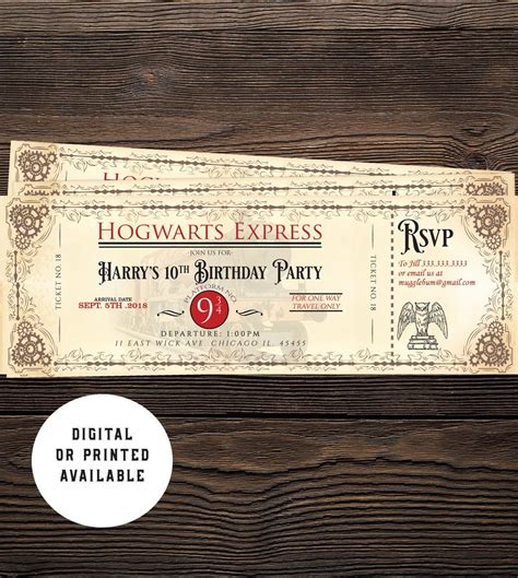 Free Hogwarts Express Ticket Template