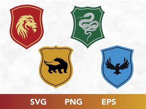 Hogwarts house crests bundle