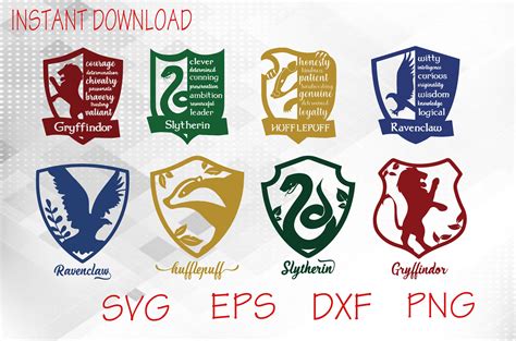 Hogwarts House Crests Bundle