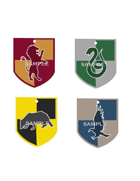 Hogwarts house crests decorations