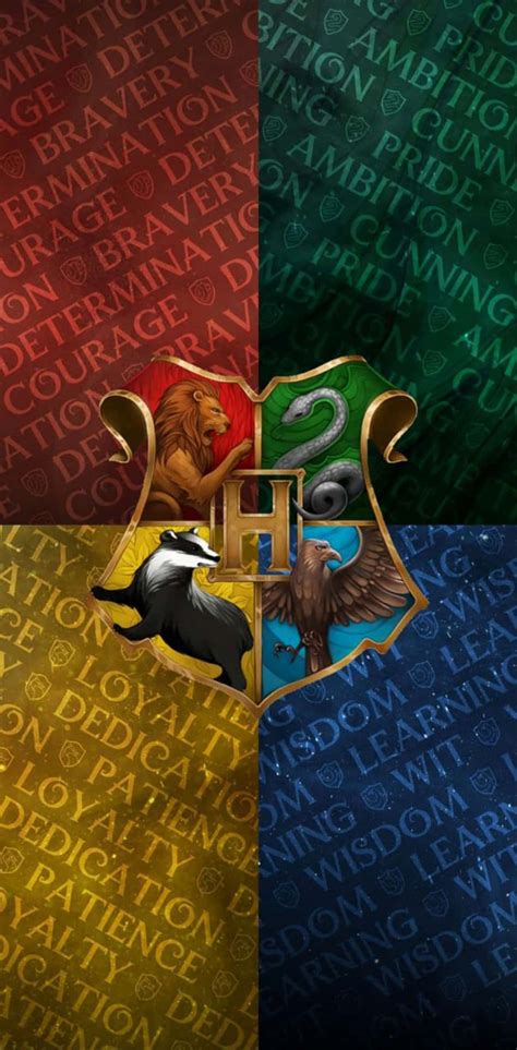 Hogwarts houses crest