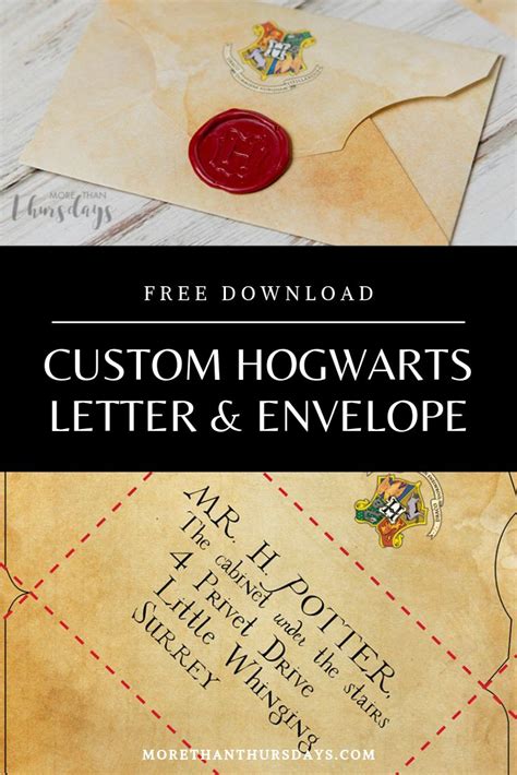 Hogwarts Letter Printable