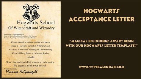 Hogwarts Acceptance Letter Template Hufflepuff