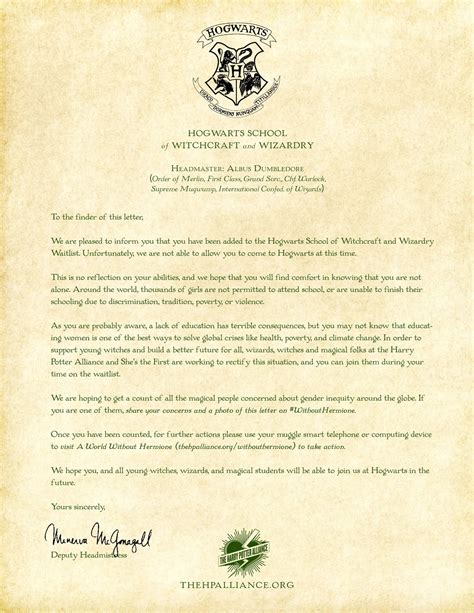 Hogwarts Acceptance Letter Template Marauder