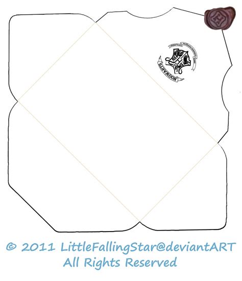 Hogwarts Map Envelope Template