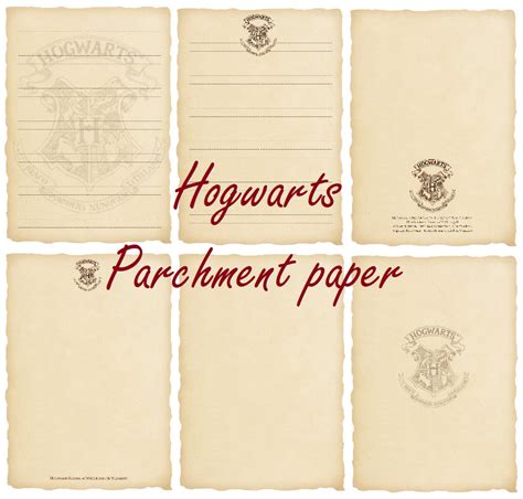 Hogwarts Parchment Paper