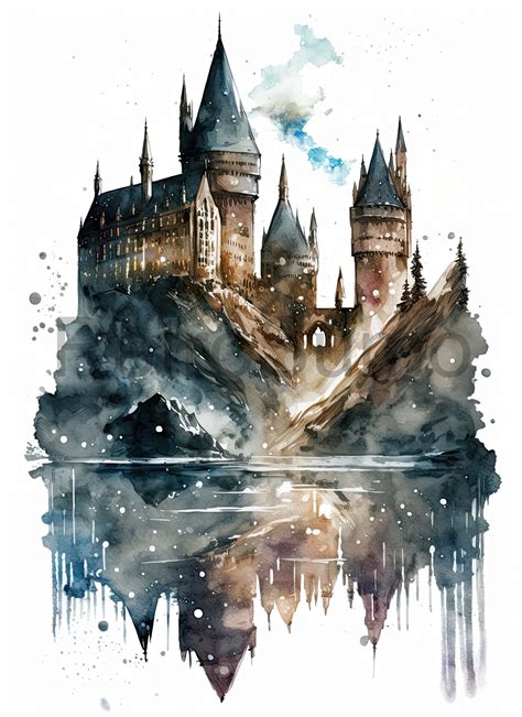 Hogwarts Watercolor Painting