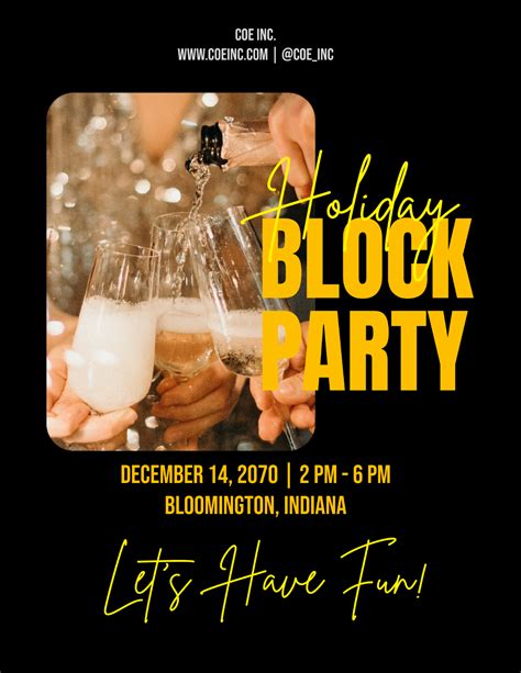 Holiday Block Party Flyer Template