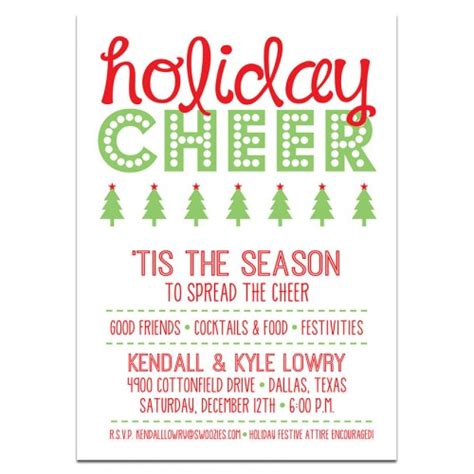 Holiday Cheer Christmas Party Flyer Template