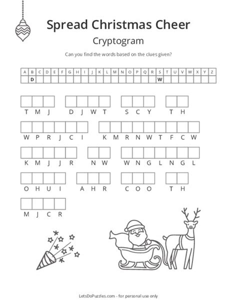 A holiday cheer cryptogram