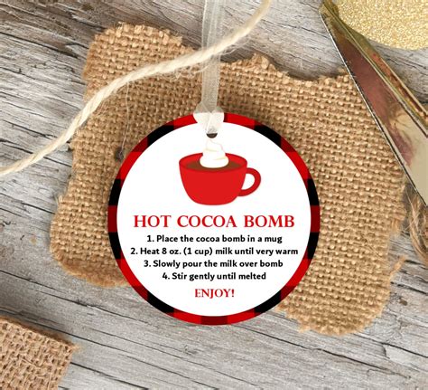 Holiday Cheer Hot Cocoa Bomb Tag