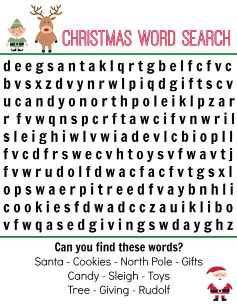 Holiday Cheer Large Print Word Search