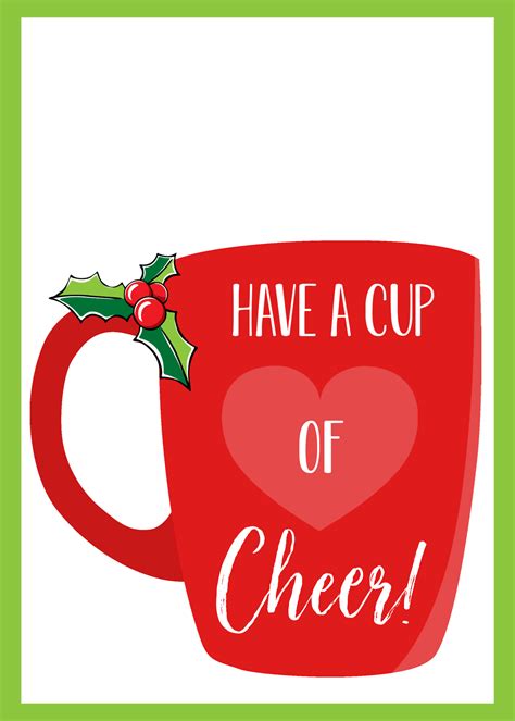 Holiday Cheer Mini Starbucks Cup Printable