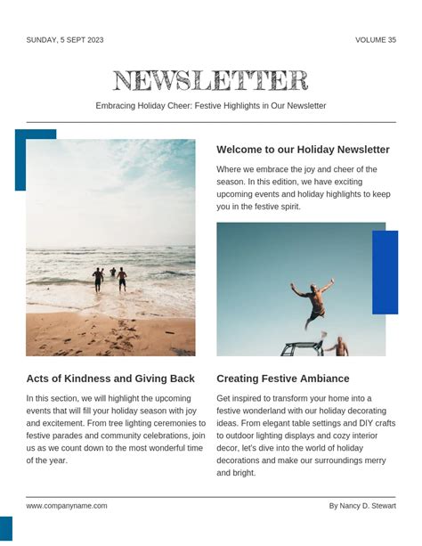 Holiday Cheer Newsletter Template