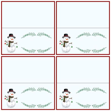 Holiday Cheer Place Card Template