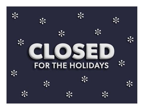 Holiday Closed Sign