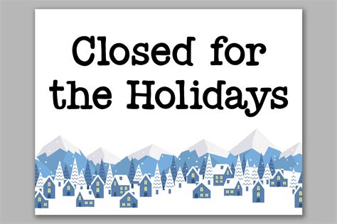 Holiday Closed Sign Ideas