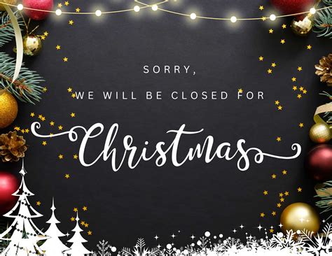 Holiday Closed Sign Template 8