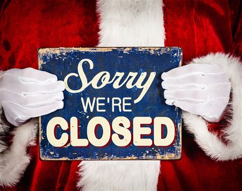 Holiday Closed Sign with Snowman